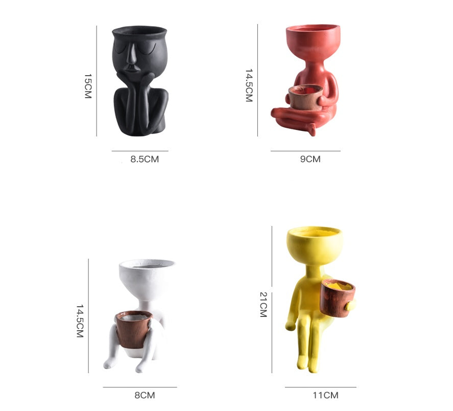 Resin Succulent Vase