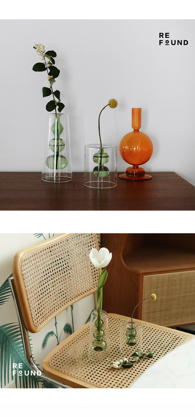 Retro Stained Glass Vase