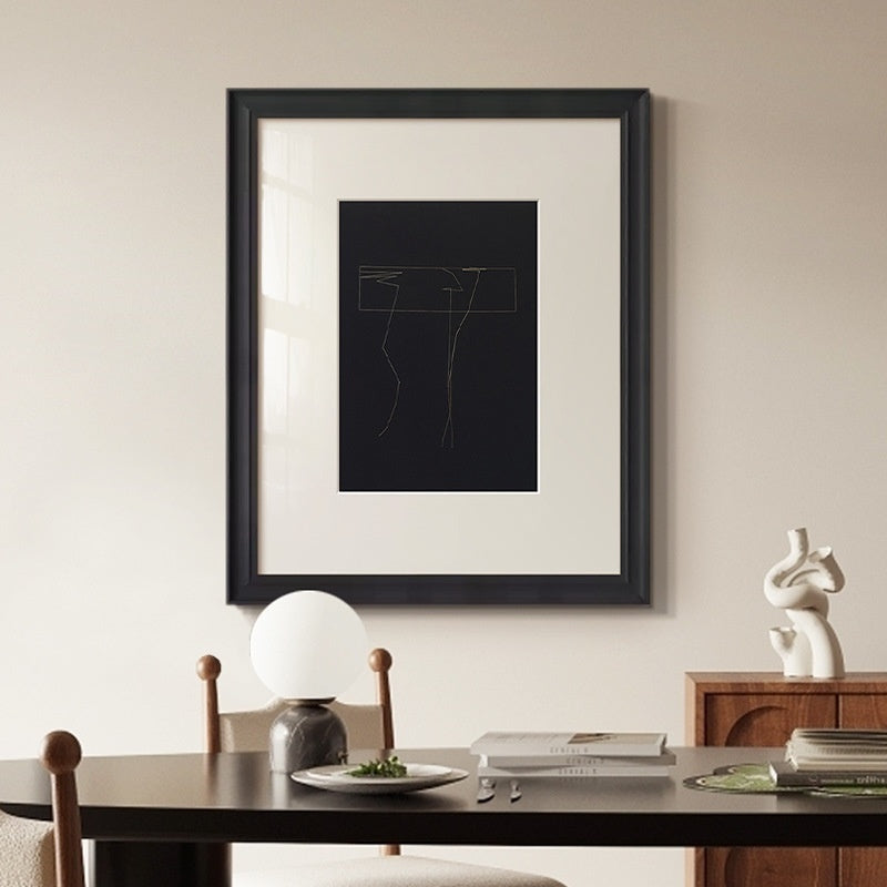 Black And White Abstract Painting