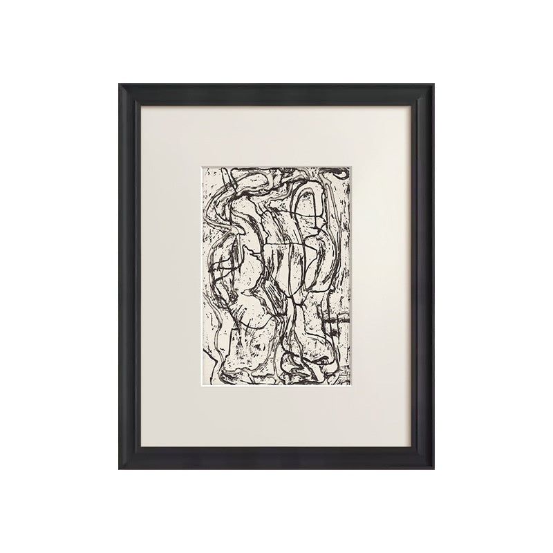 Black And White Abstract Painting