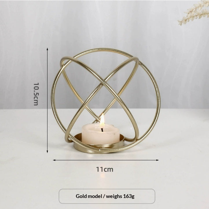 Nordic Rose Gold Iron Candle Holder