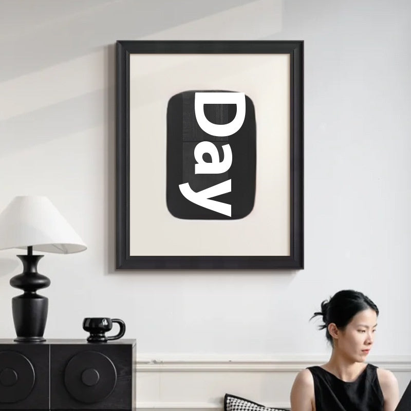 Black And White Abstract Painting