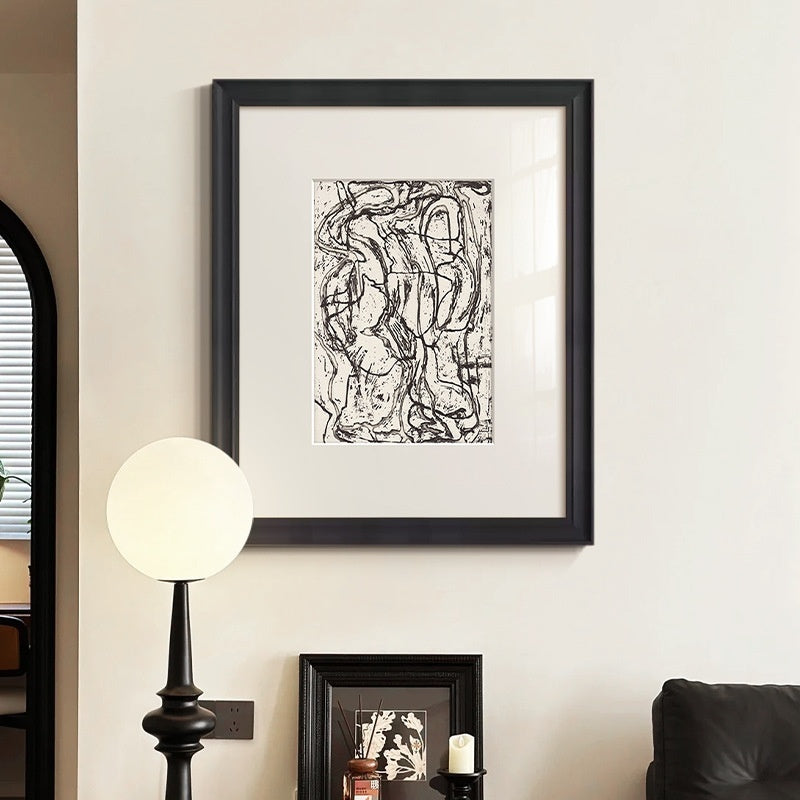 Black And White Abstract Painting