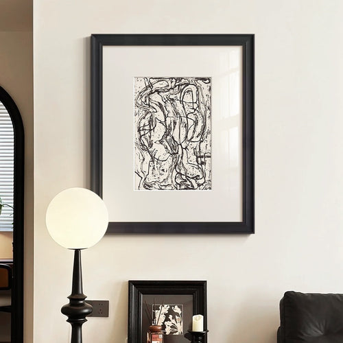 Black And White Abstract Painting