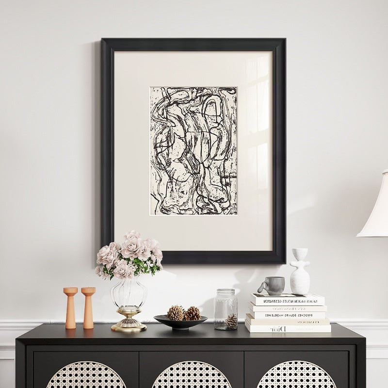 Black And White Abstract Painting
