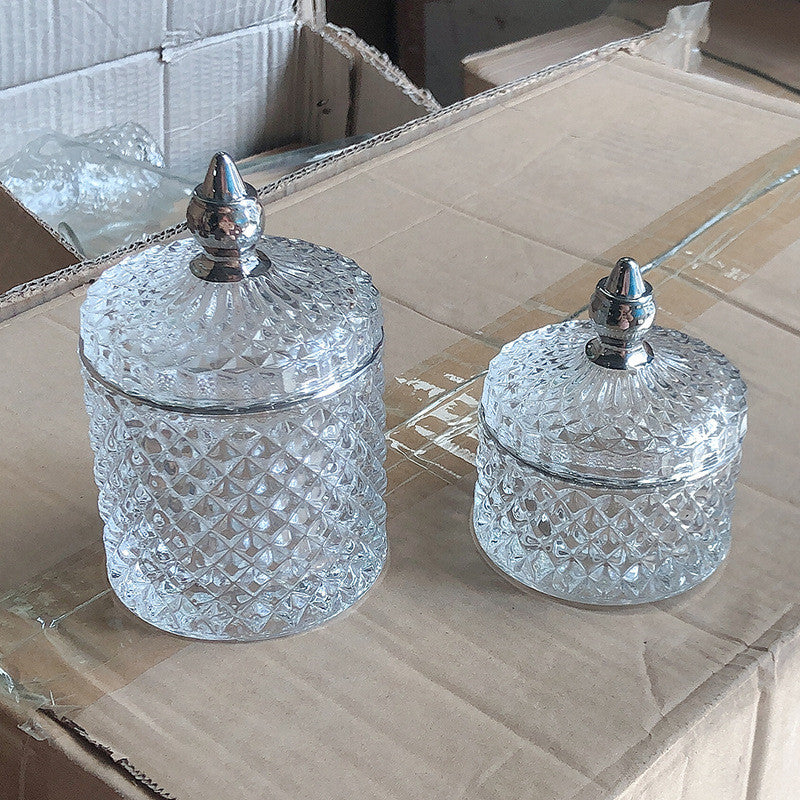 Luxury Gold Painted Glass Sugar Bowl