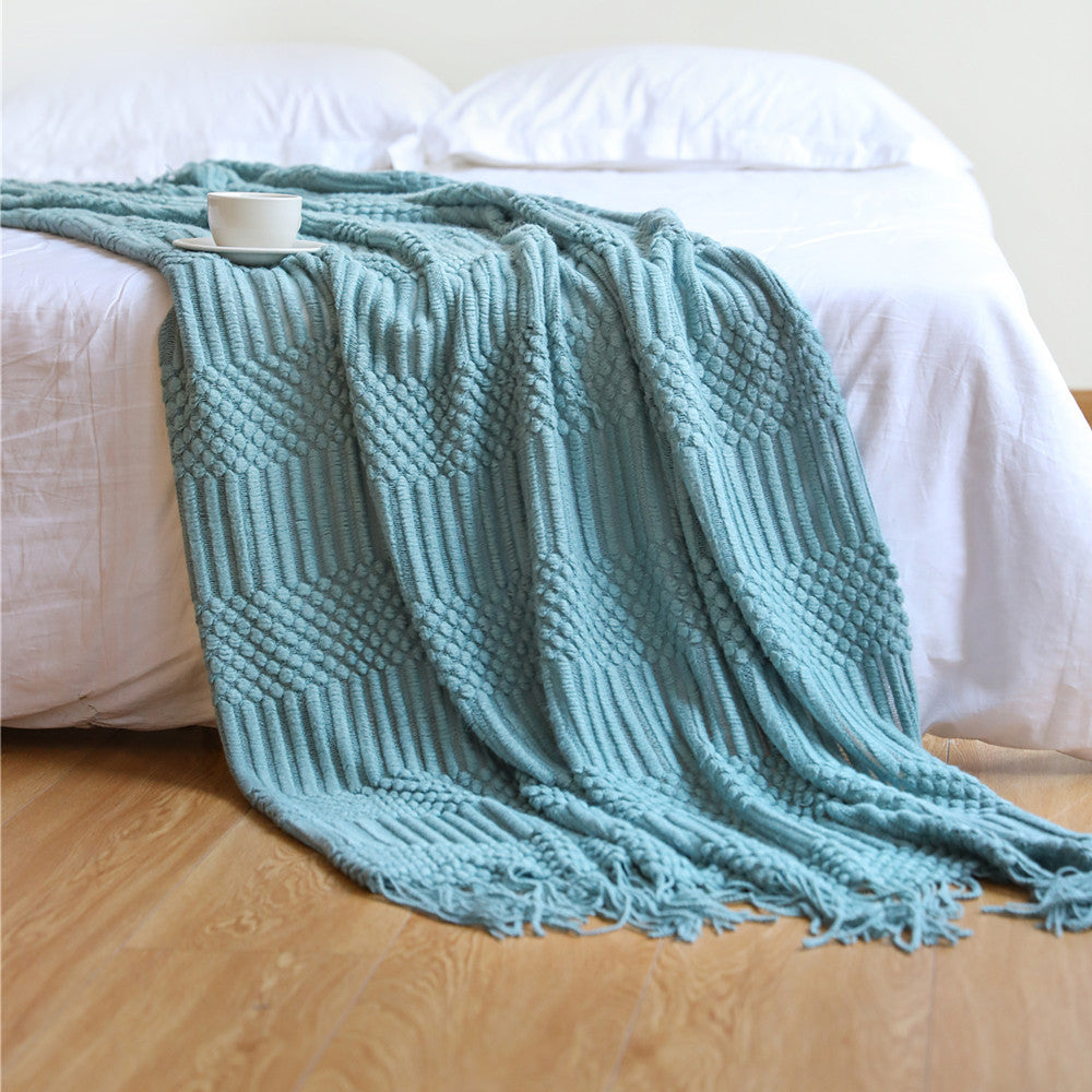 Towel Knitted Throw Blanket